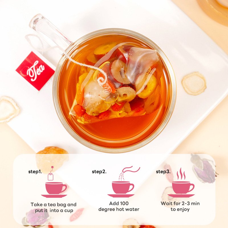 Daily Wellness Tea Glow Healthy Skin Flavored Glowing Green Tea and health skin whitening tea bag
