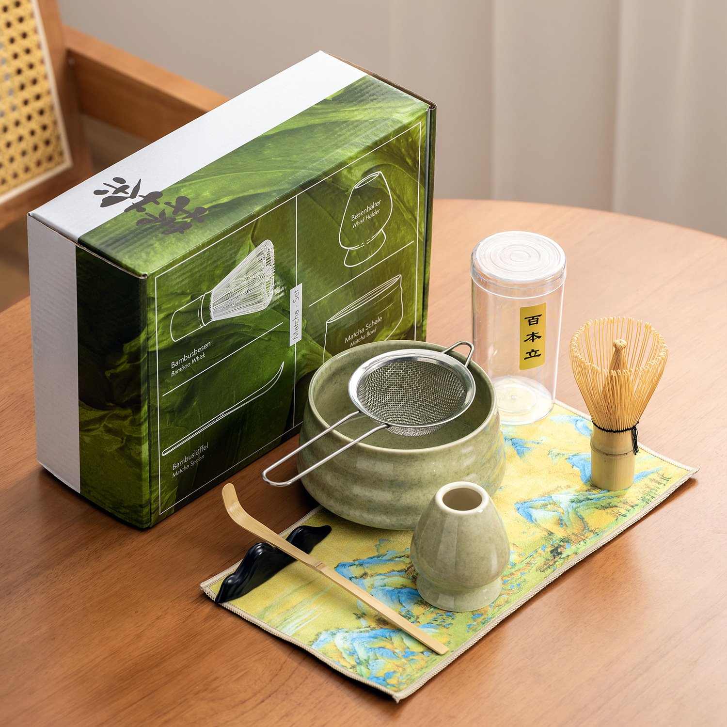 Best Sellers Matcha Kit Ceramic Whisk Holder Chasen Bowl Tea Brush Japanese Engraved Ceramic Matcha Tool Set