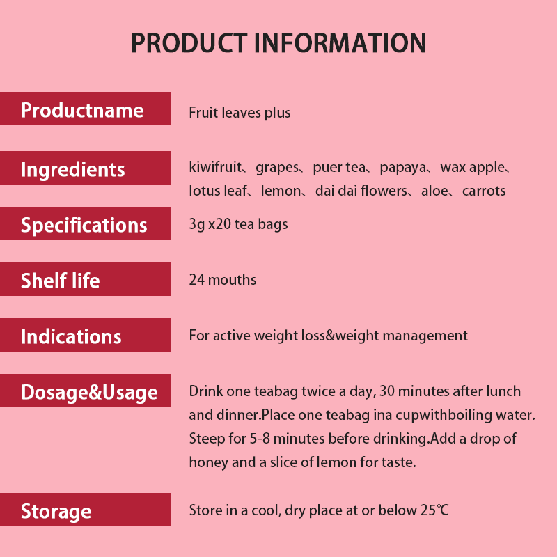 Best-Selling Private Label Organic Fit Tea Bags Slimming Detox with Fruit Leaves Chinese Herbs Flat Tummy Skinny Tea Weight Loss