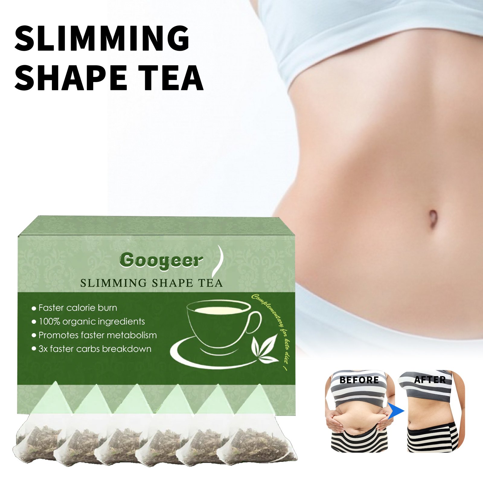 Slimming Tea Organic Fat Burn Slimming Detox Weight Loss Herbal Skinny fit Tea 6bags/box Female