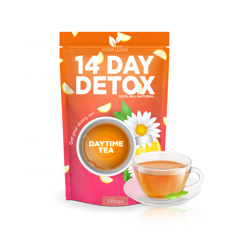 Customized Herbal Tea Shaped Weight Loss Slimming Detox Slim Flat Tummy Tea 14 day detox slimming tea
