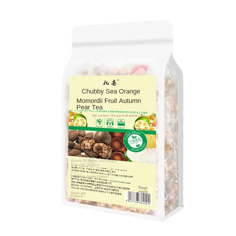 Factory Direct Organic Malva Nut Autumn Pear Tea Blended Dried Herb Slimming Tea for Adults in Box Packaging