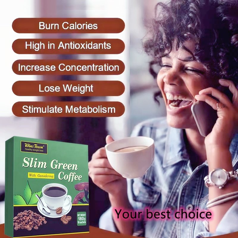 Slim Green Coffee Wholesale WinsTown natural herbs diet private label weight loss instant Ganoderma coffee