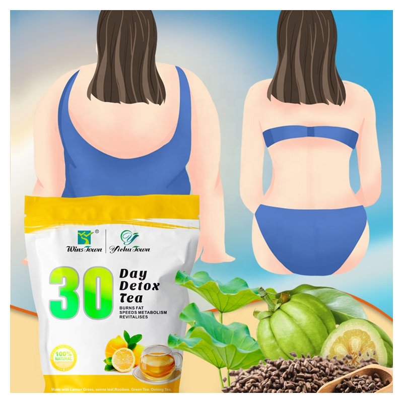 Hot selling Lemon flavor slim tea 30 Days flat tummy Belly Detox Tea for Slim herbal