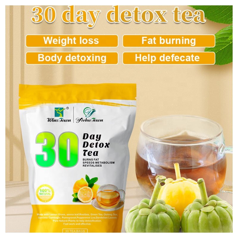 Hot selling Lemon flavor slim tea 30 Days flat tummy Belly Detox Tea for Slim herbal