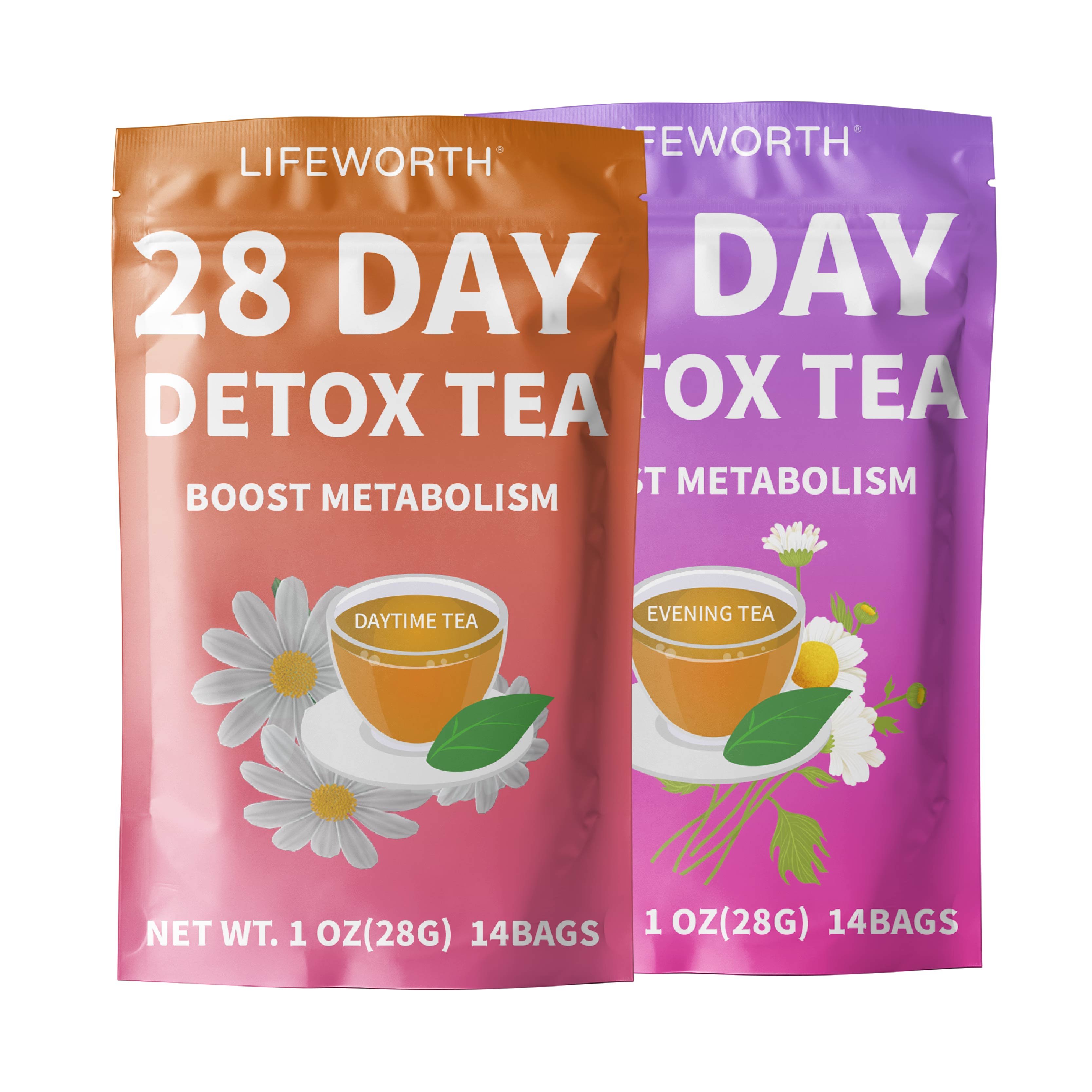 Lifeworth Private Label OEM Fat Burn Slimming 28 Days Detox Tea with Green Tea Extract