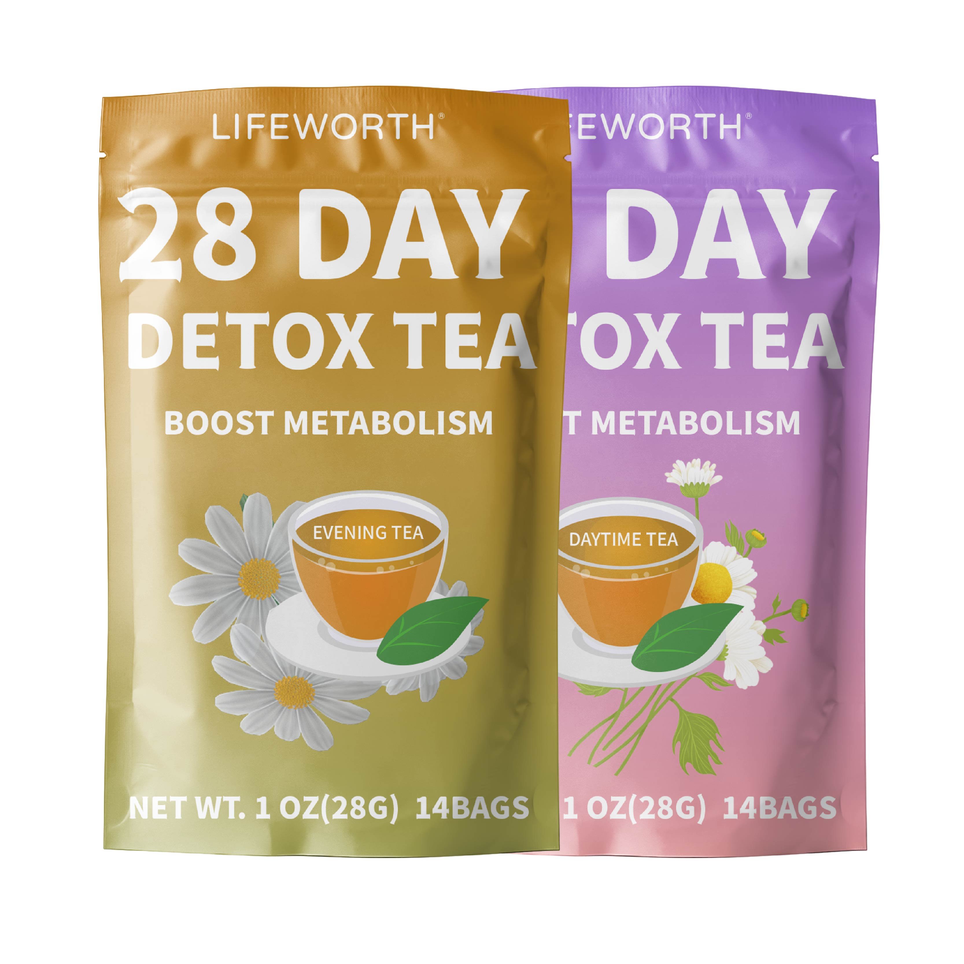 Lifeworth Private Label OEM Fat Burn Slimming 28 Days Detox Tea with Green Tea Extract