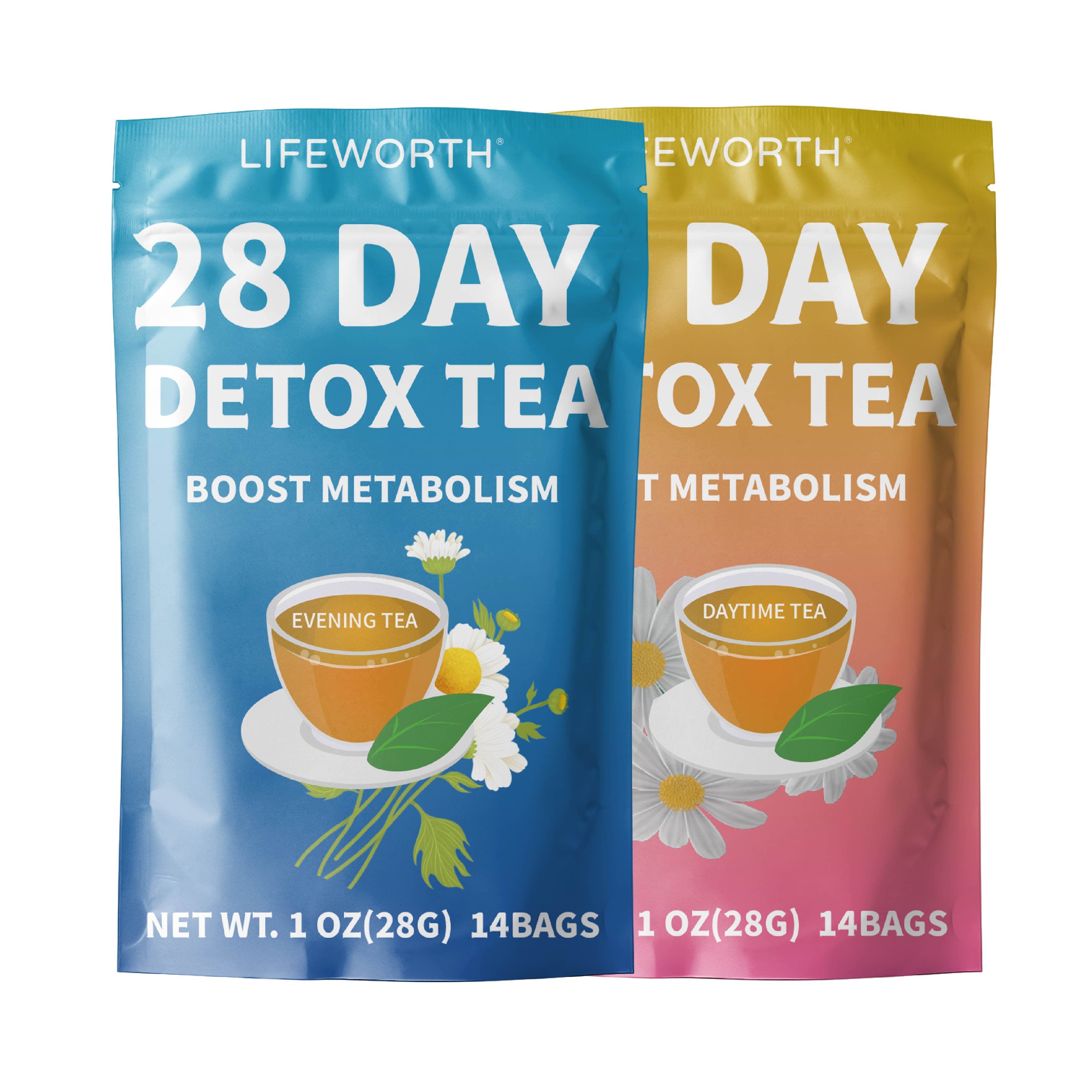 Lifeworth Private Label OEM Fat Burn Slimming 28 Days Detox Tea with Green Tea Extract