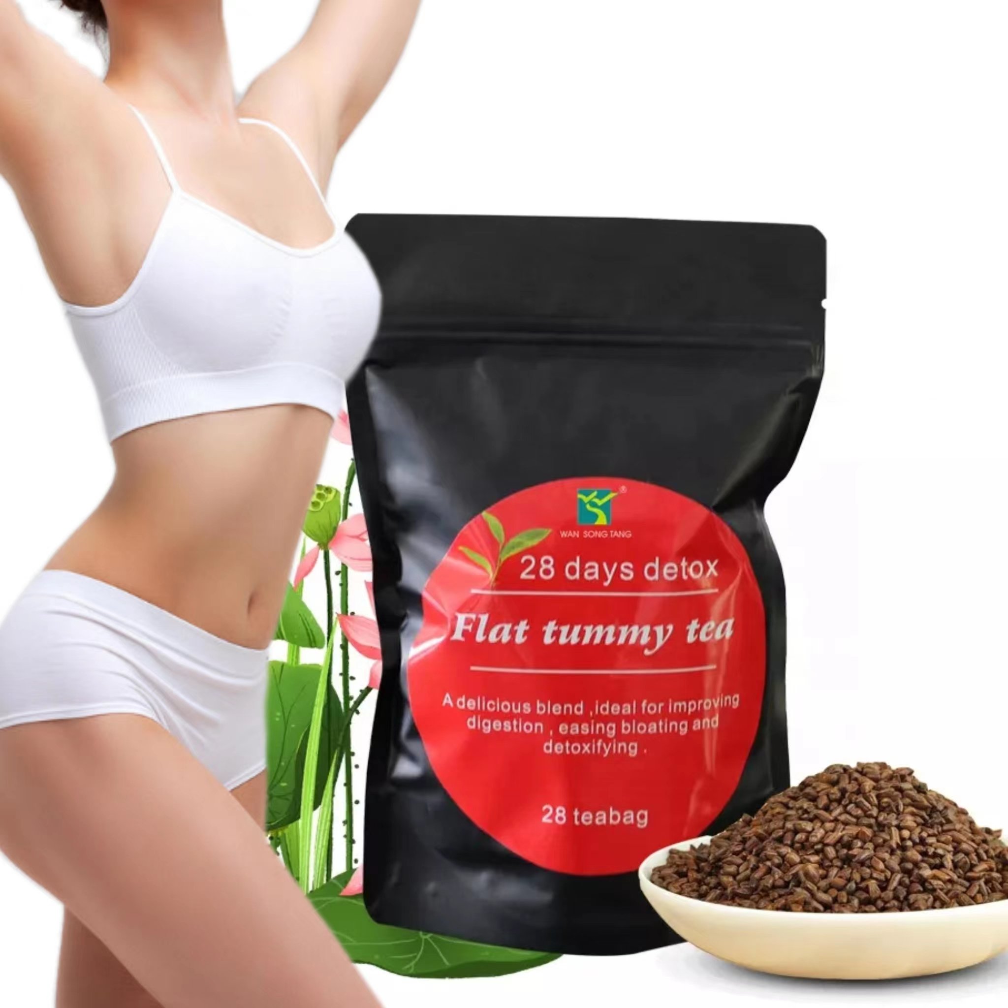 28 Days Flat Tummy Tea With Private Label Tea Flat Tummy 28 Days for Weight Loss Tea