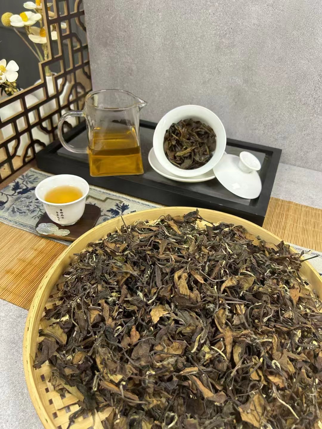 Fuding Organic Old White Tea Shoumei Leaves Natural Baicha Health Tea in Loose Tea Box/Bulk/Bag Packaging from Fujiang Province