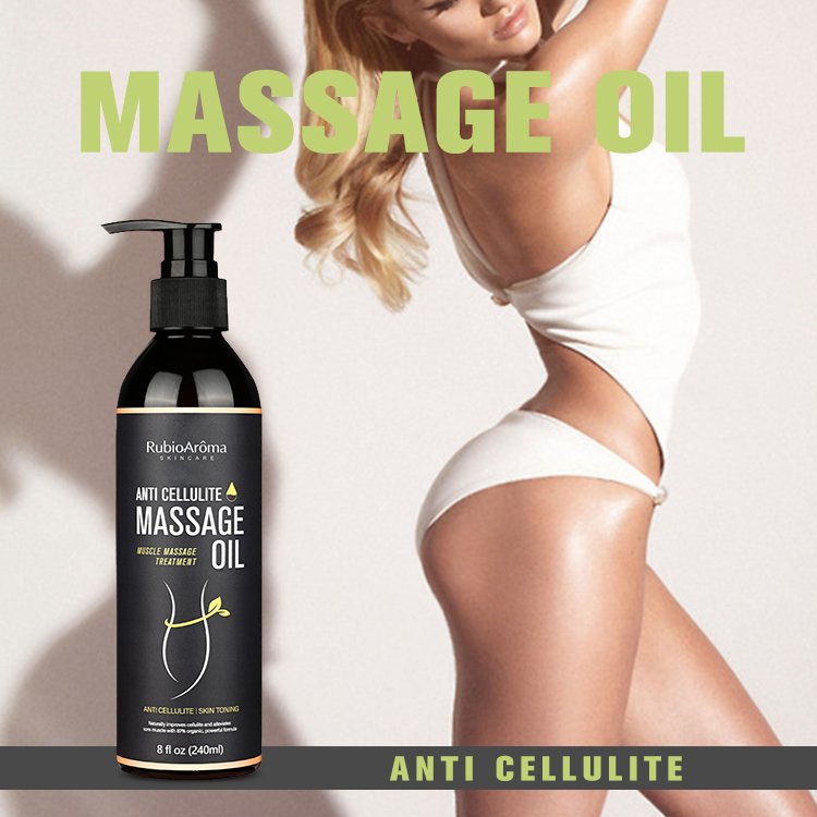 RubioAroma High Quality 100% Pure Fat Burning Weight Loss Slim Essential Oil Private Label Body Slimming Massage Oil