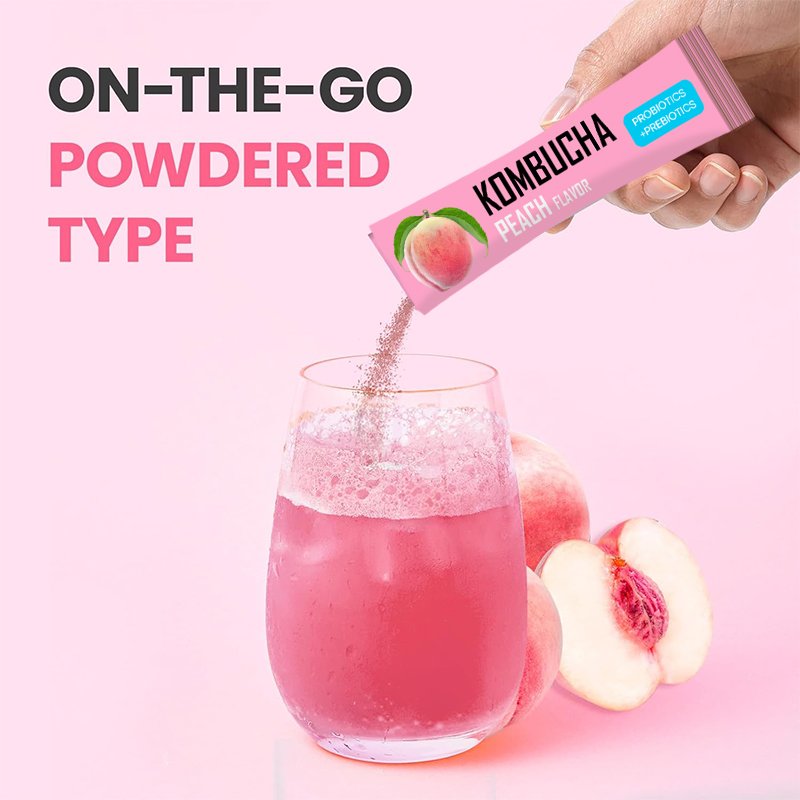 Private Label Fruit Flavors Kombucha Sugar Free Healthy Drinks Peach Flavors Kombucha Drinks