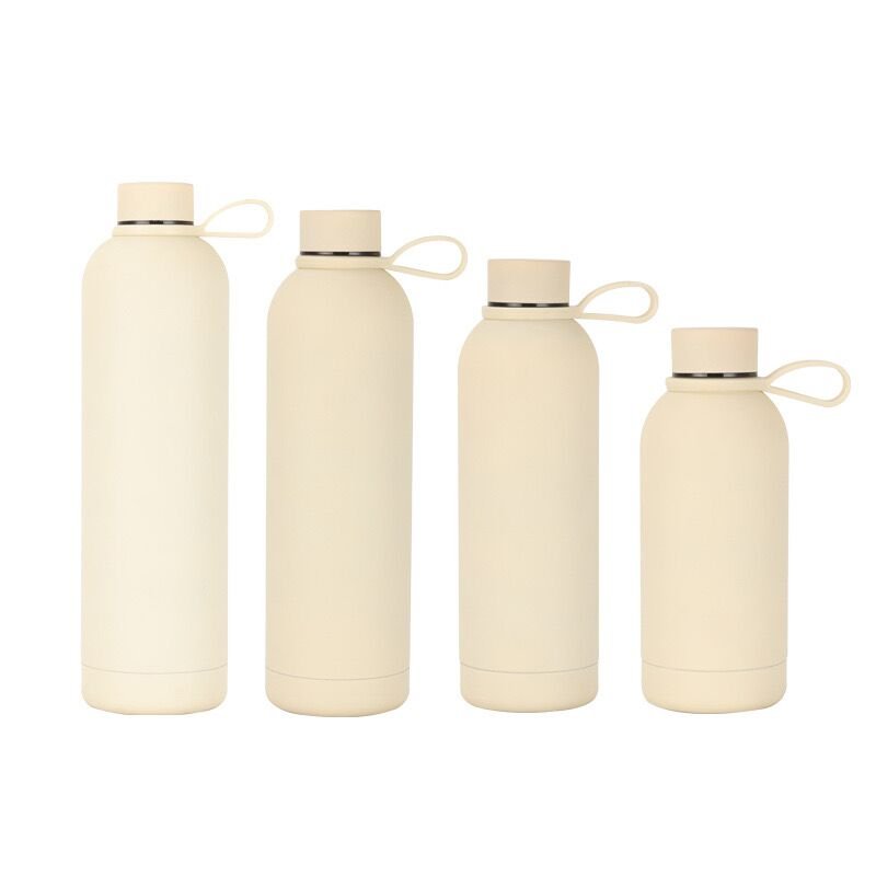 Wholesale Double Vacuum Stainless Steel 304 Drink 500Ml Sport Water Bottle With Silicone handle