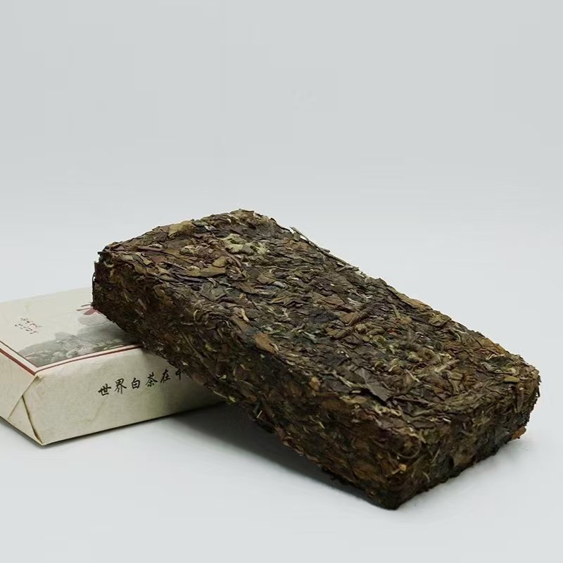 Fuding White Tea Shou Mei Original flavor brick tea Bulk Wholesale Shipping New Old White Leaves in Box Packaging Healthy Tea
