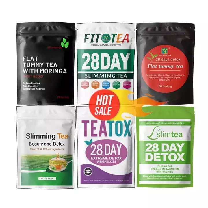 Weight loss tea 14 days 28 days detox flat belly slim ming herbs tea fit fat burner fast slim natural burn tummy teabag