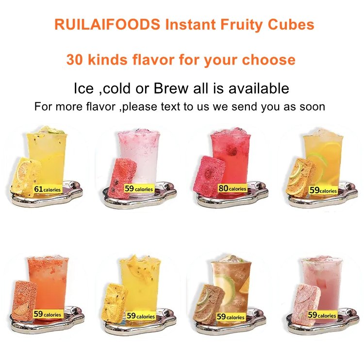 hand made freeze dried strawberry blueberry kumquat peach Oolong lemon Hibiscus Lychee passion fruit Boba blends for Instant tea
