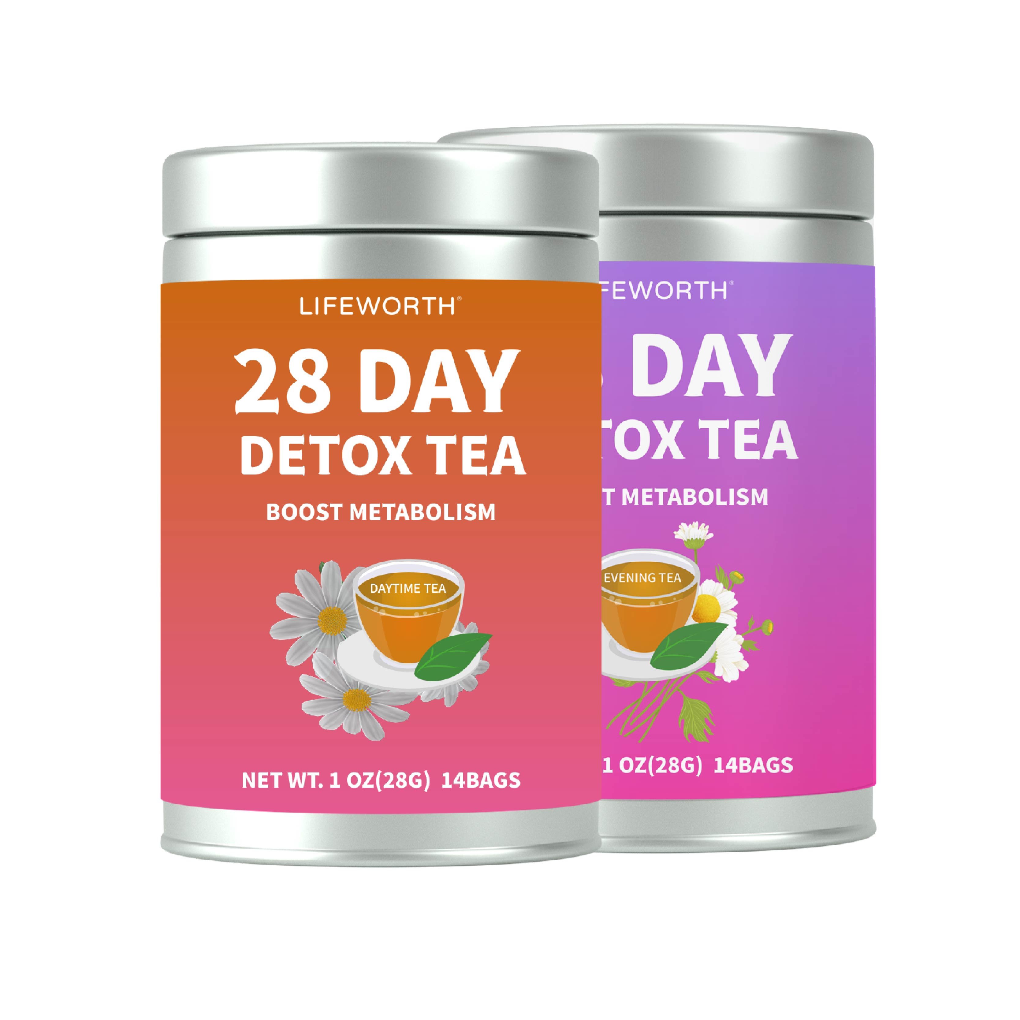 LIFEWORTH Customized Detox Tea for 28 Days Colon Cleanse Green Slimming Tea for Combined Loss Weight diet tea