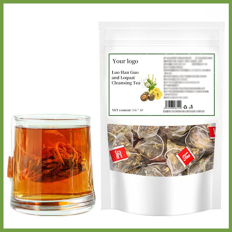 OEM/RTS Luo Han Guo and Loquat Cleansing Tea Organic Tea Fresh Blended Slimming Health Tea Packaged in Bag