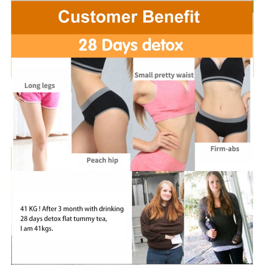 OEM Peach 28 Day Detox Tea Daytime Tea Flat Belly Detox Tea