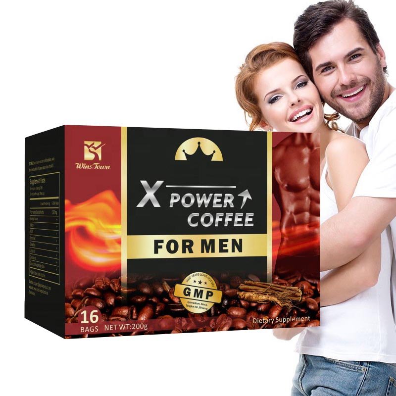hot sell man power body energy booster daily health supplement coffee no side effect private label customized design
