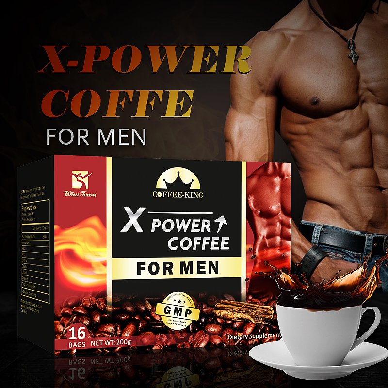 hot sell man power body energy booster daily health supplement coffee no side effect private label customized design