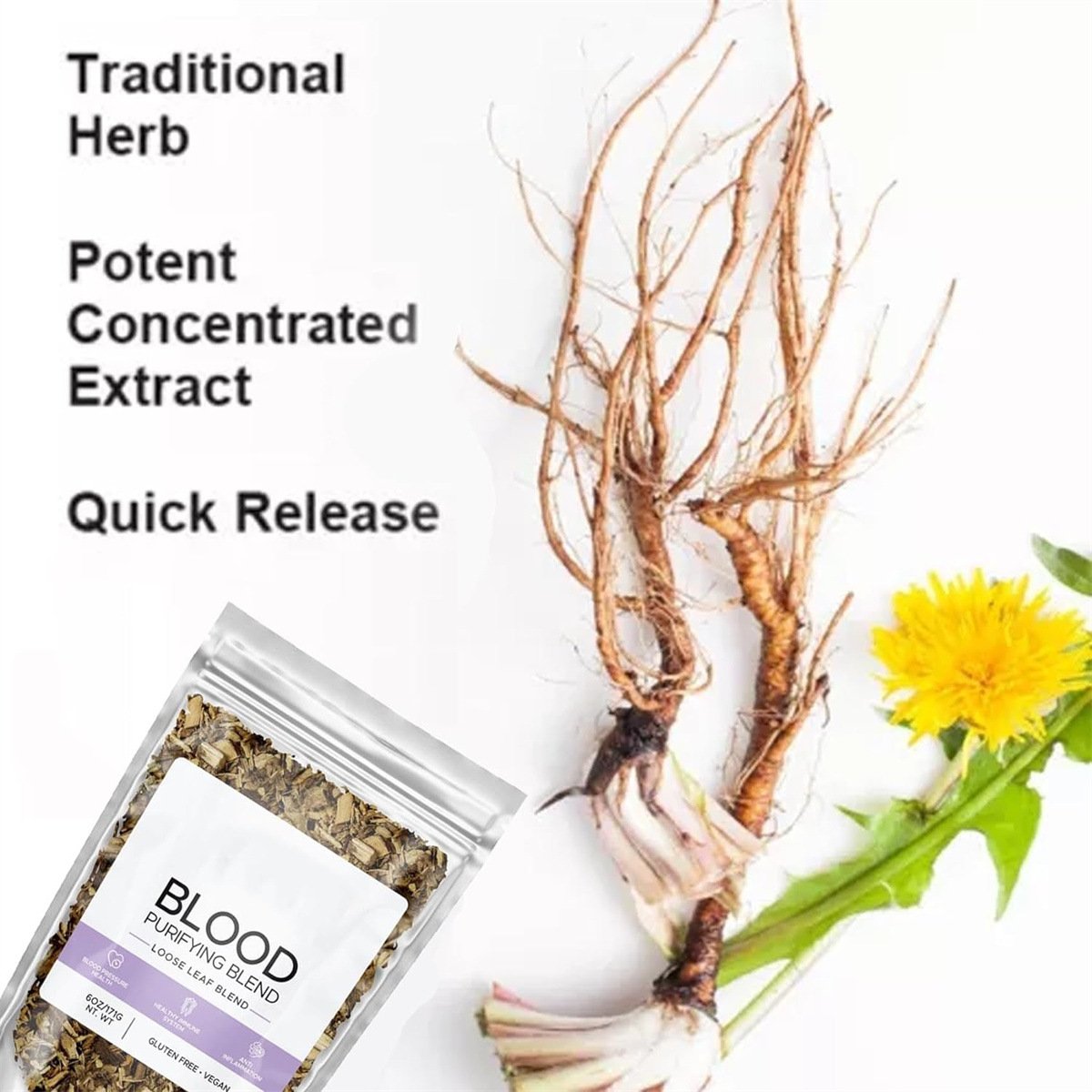 Earthly Blood Purifying Blended Herbal Tea Freshly Processed Liver Cleansing Tea Bags in Bulk Box Packaging Flavorful Health Tea