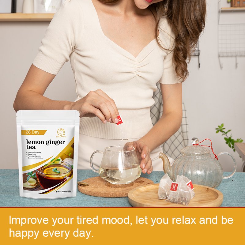 Slimming Detox 28 Days Prevent Colds & Fever Dispel Cold Protect Liver Lemon Ginger Tea