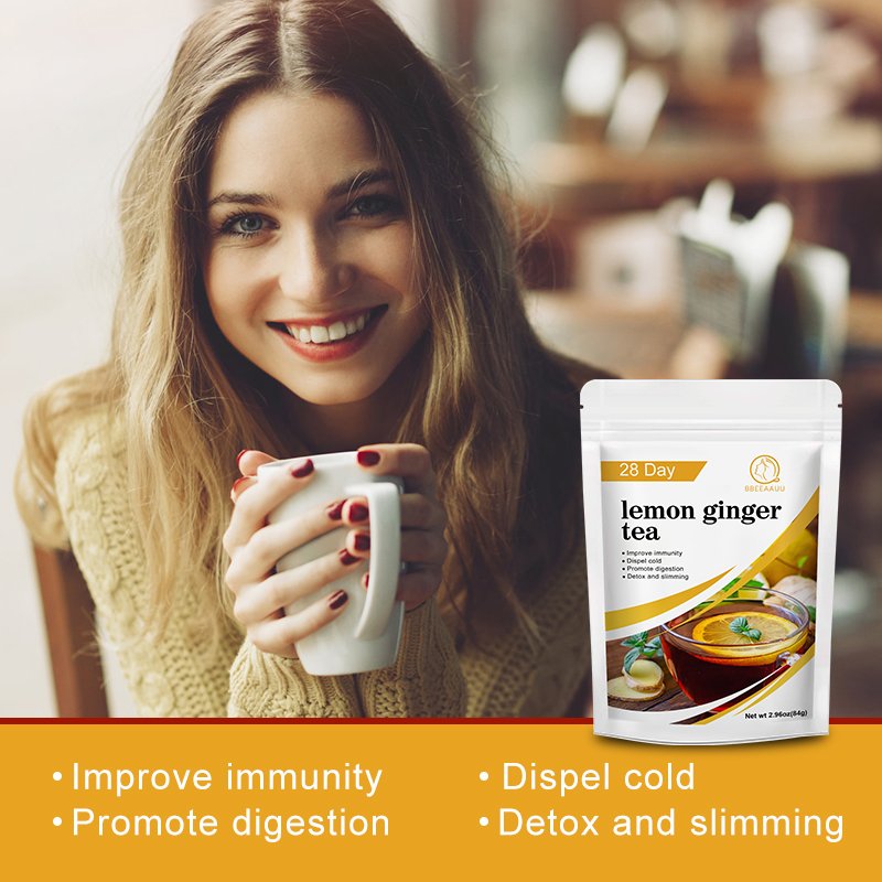 Slimming Detox 28 Days Prevent Colds & Fever Dispel Cold Protect Liver Lemon Ginger Tea