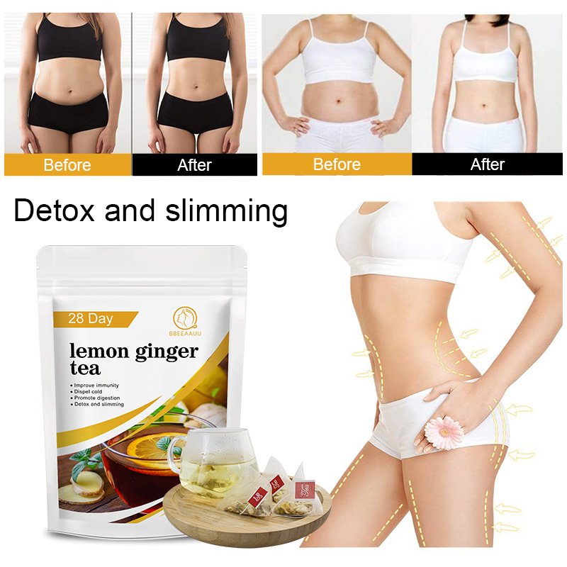 Slimming Detox 28 Days Prevent Colds & Fever Dispel Cold Protect Liver Lemon Ginger Tea