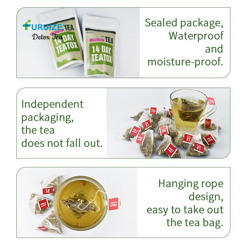 wholesale private label detox tea herbal flat tummy14 days easy slim detox tea MOQ 20packs