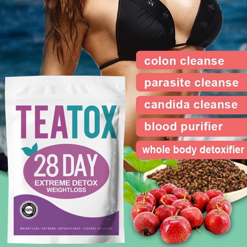 winstown 28 days detox burn flat tummy slim green tea 100%natural custom energizing peach flavor herbal supplement