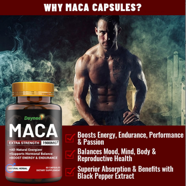 OEM MACA capsules custom manufacturer Natural dietary supplement capsule men and women love pills Private Label Maca Powder
