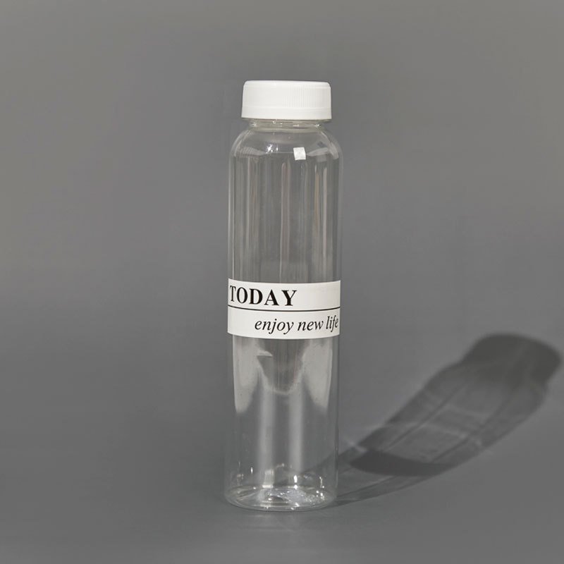 Custom Disposable 8oz 12oz 16oz 500ml Slim Square PET Plastic Beverage Juice Bottles for Drink