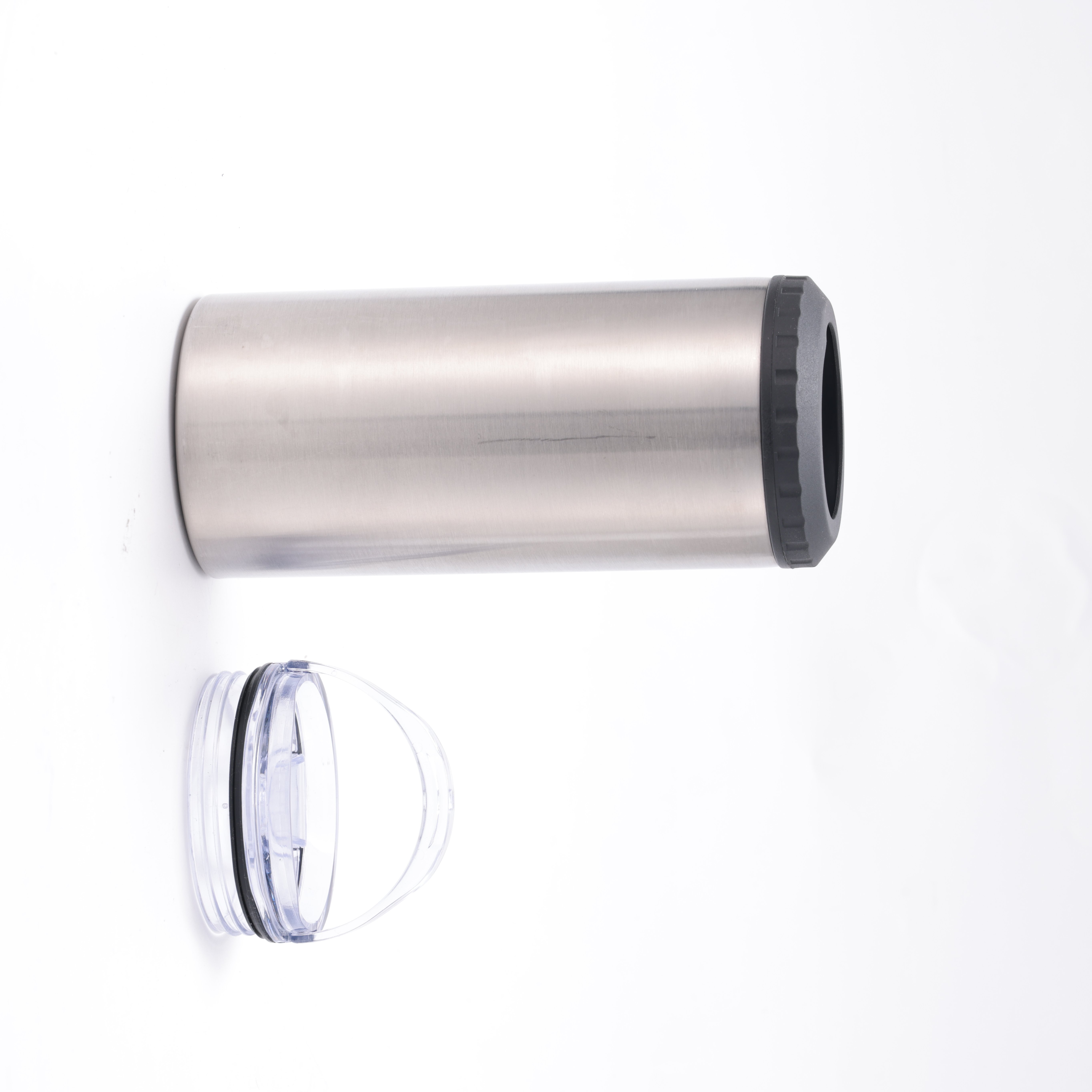 4 in 1 Slim Can Cooler With 4 Lids Stainless Steel Insulated Sublimation Blank 16oz Can Cooler Sublimation Skinny Can Cooler