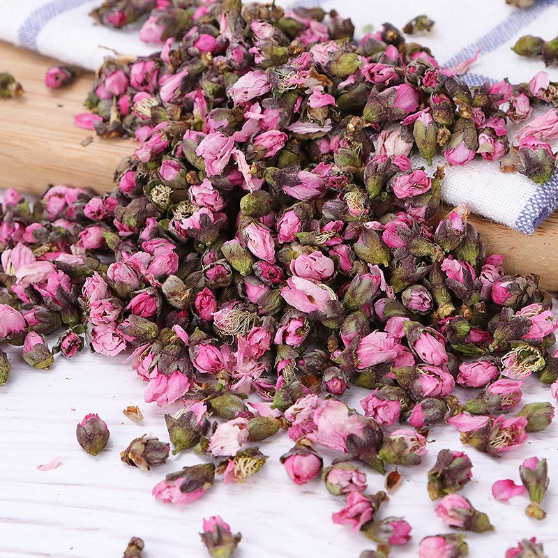 OEM Bulk Dried Edible Peach Flower Buds Tea Handpick Blossom Chinese Herbal Healthy Flowers for Soap Candle DIY Craft