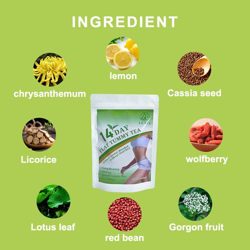 Magic Chinese Slimming Products Best Lemon Beauty-slimming Tea Lotus Leaf For Flat Belly Tea 14 Days Flat Tummy Tea