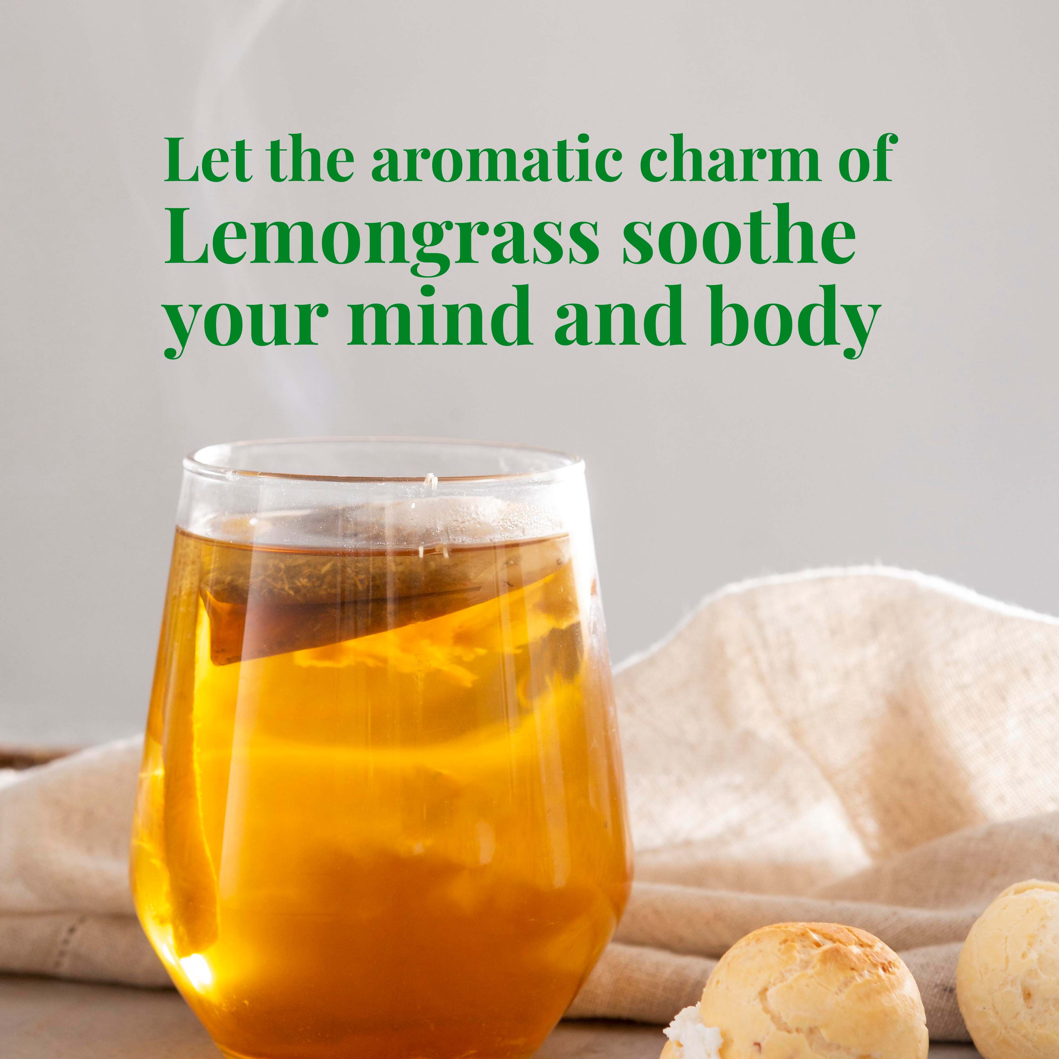 Organic Lemongrass Tea Caffeine-Free Herbal Loose Leaf Tea Bag Perfect Tea with Lemongrass