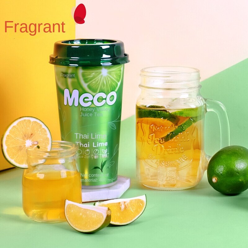 Fragrant Meco Honey Valley Fruit Juice Tea Drink Thai Lime Flavor 400ml 15 Packets Slimming Bagged Tea in Box Packaging