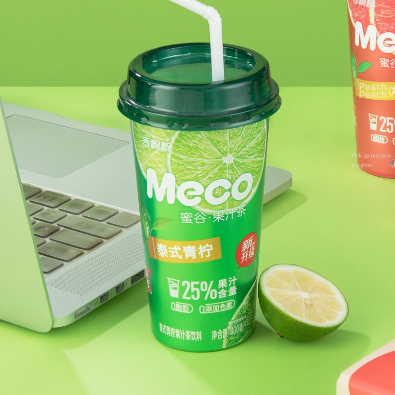 Fragrant Meco Honey Valley Fruit Juice Tea Drink Thai Lime Flavor 400ml 15 Packets Slimming Bagged Tea in Box Packaging