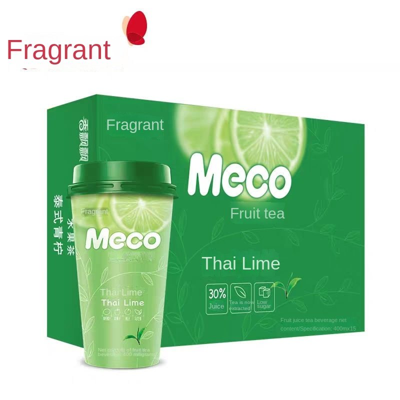 Fragrant Meco Honey Valley Fruit Juice Tea Drink Thai Lime Flavor 400ml 15 Packets Slimming Bagged Tea in Box Packaging