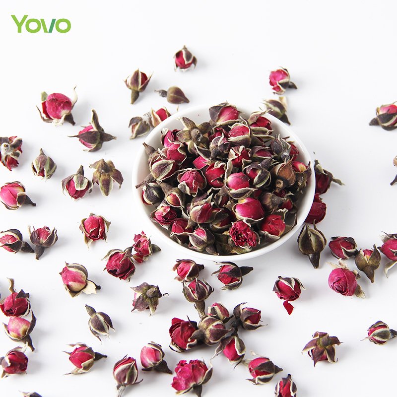 Bulk Wholesale Natural Pure Dried Golden Edge Rose Flower Buds Edible Rose Tea Dried Rose Detox Flower Tea