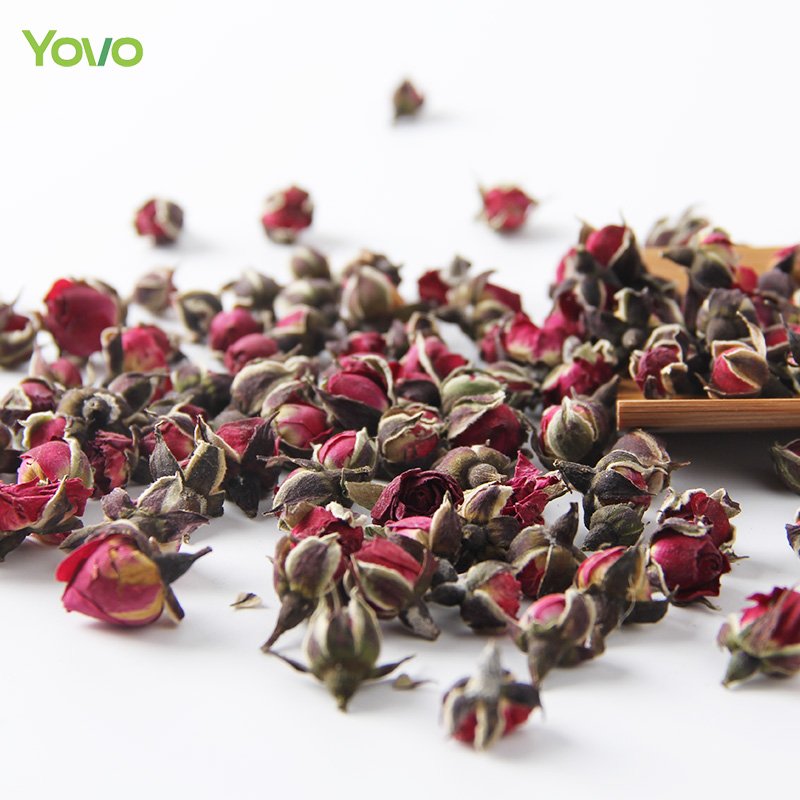 Bulk Wholesale Natural Pure Dried Golden Edge Rose Flower Buds Edible Rose Tea Dried Rose Detox Flower Tea