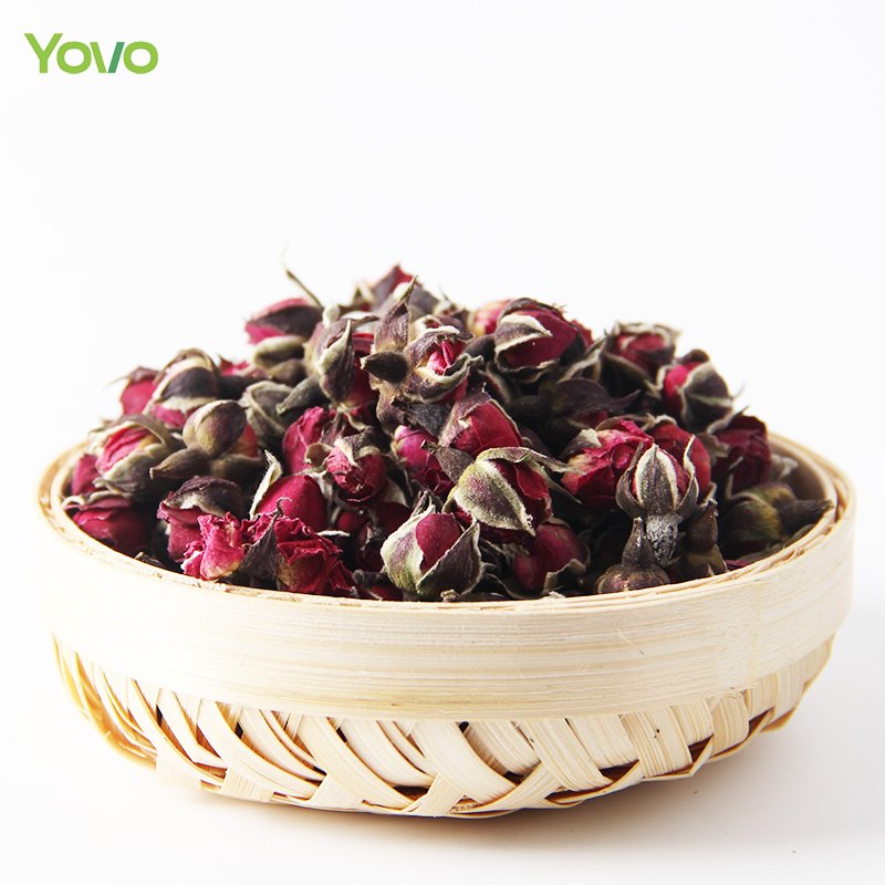 Bulk Wholesale Natural Pure Dried Golden Edge Rose Flower Buds Edible Rose Tea Dried Rose Detox Flower Tea