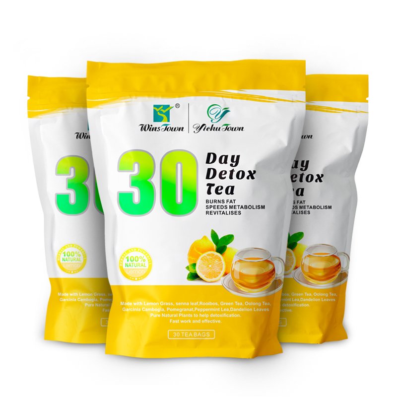 custom Lemon flavor 30 days Detox tea Private label Slimming Loss Weight Boost metabolism Cleanse Detoxify tea