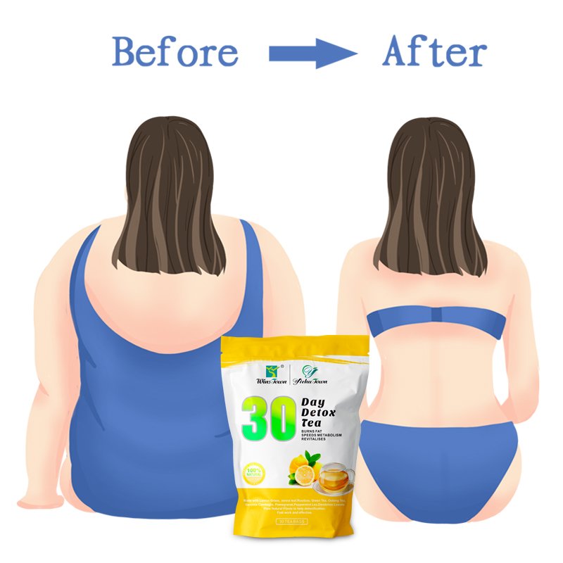 custom Lemon flavor 30 days Detox tea Private label Slimming Loss Weight Boost metabolism Cleanse Detoxify tea