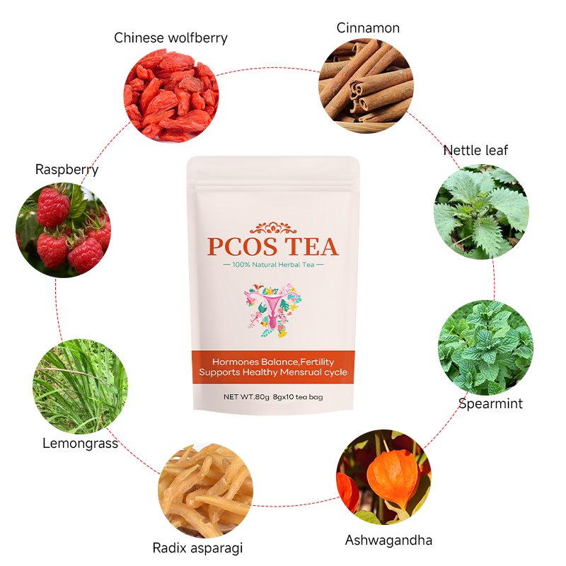 OEM Chinaherbs hot selling Warm Uterus PCOS womb tea herbal fertility tea hormone balance natural herbal pcos tea bag