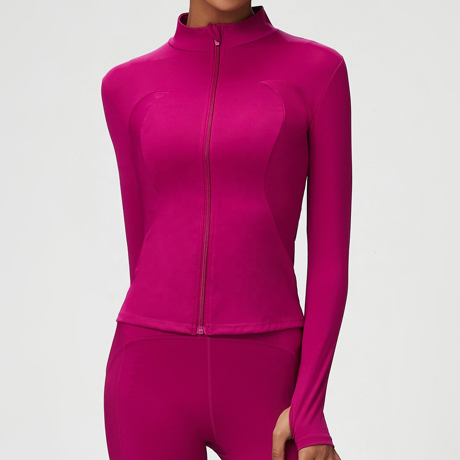 Star high quality wholesale women's super soft lightweight blazer slim fit quick dry front zipper running fitness Yoga gym