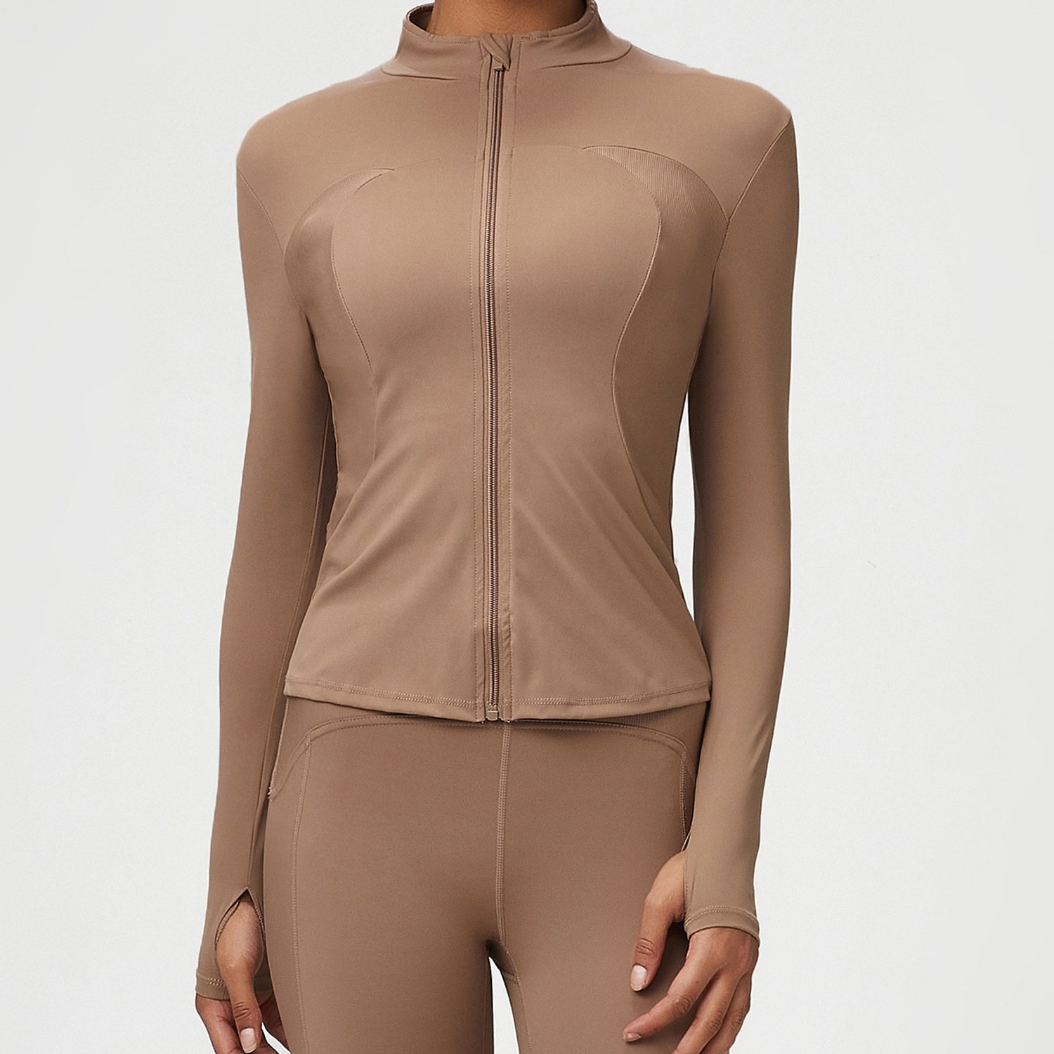 Star high quality wholesale women's super soft lightweight blazer slim fit quick dry front zipper running fitness Yoga gym