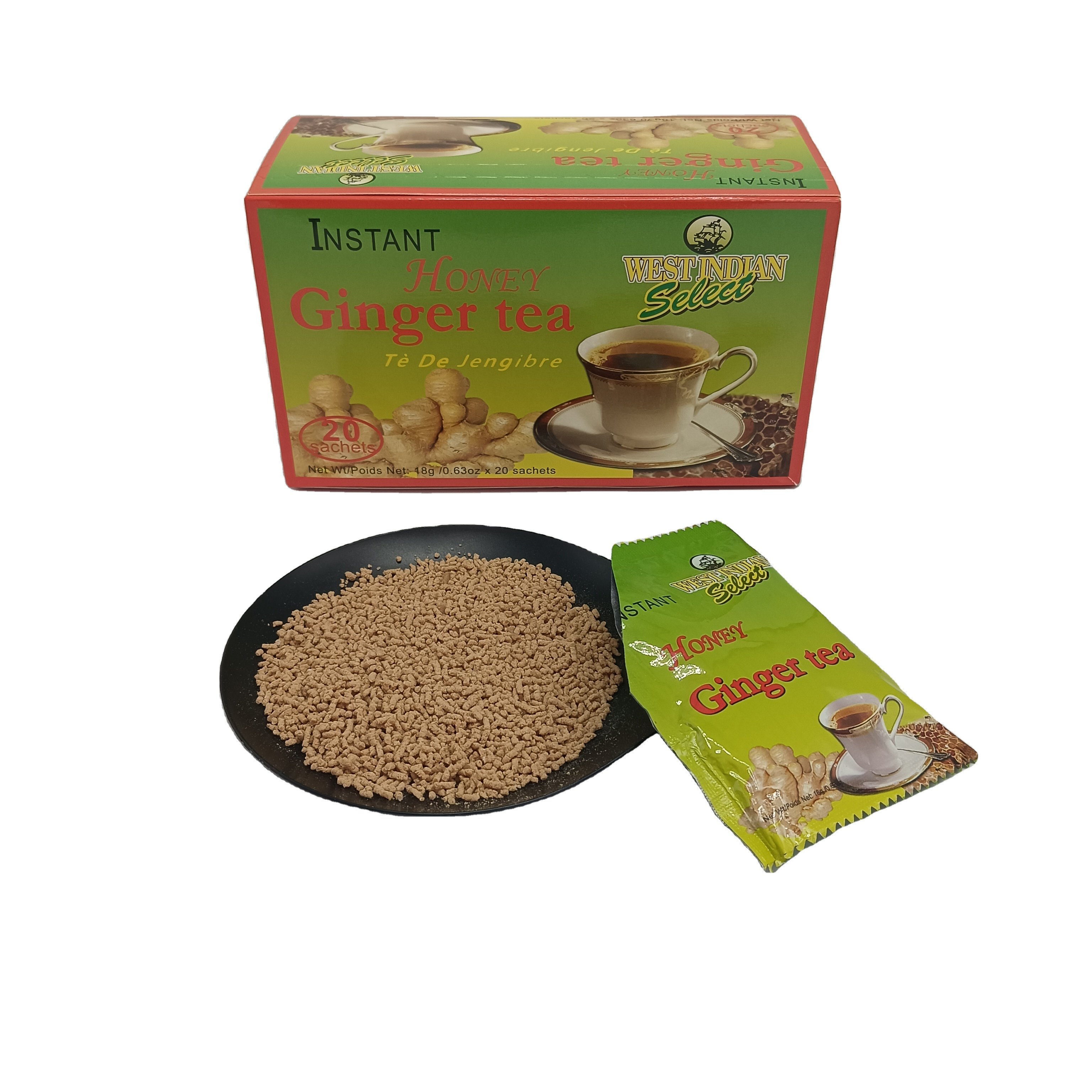 Instant Honeyed Ginger Tea, Black Ginger Tea, Ginger Tea
