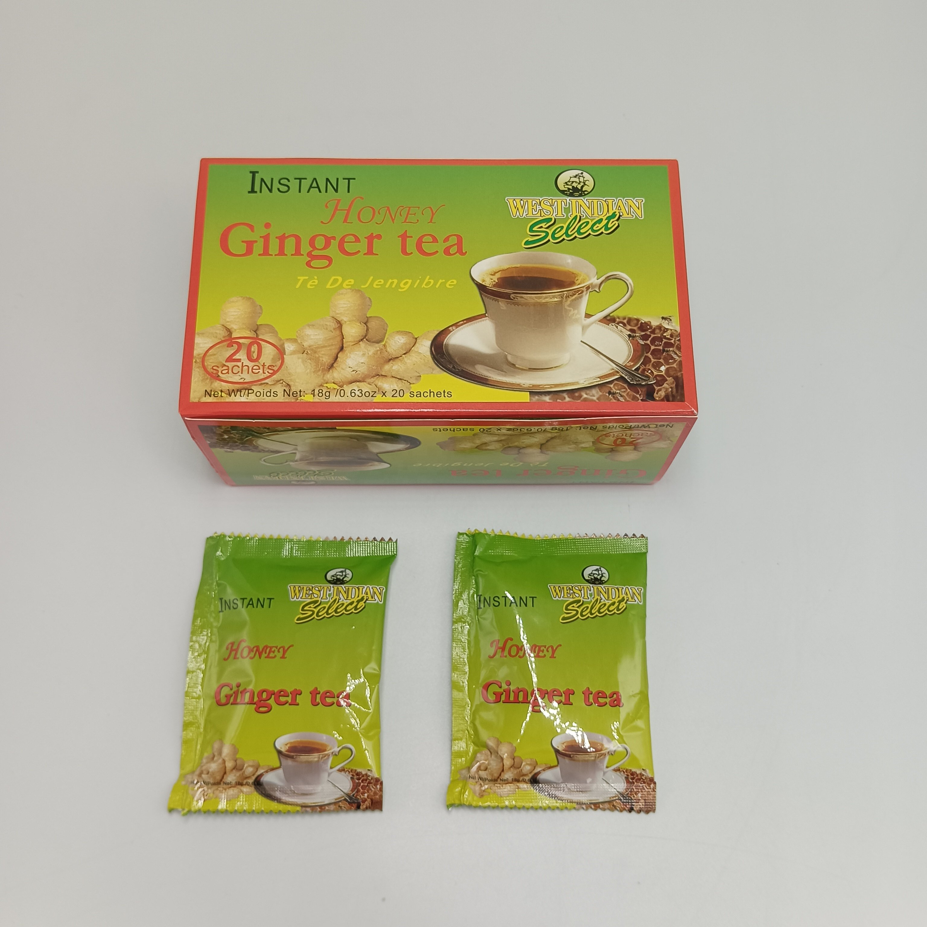 Instant Honeyed Ginger Tea, Black Ginger Tea, Ginger Tea